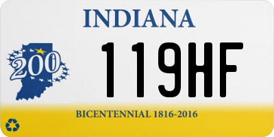 IN license plate 119HF
