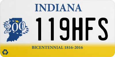 IN license plate 119HFS