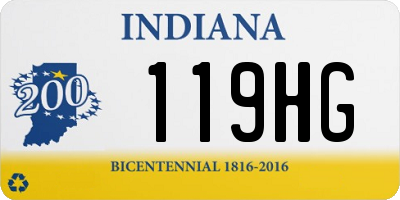 IN license plate 119HG
