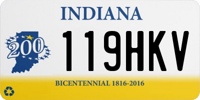 IN license plate 119HKV
