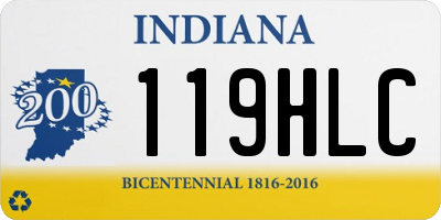 IN license plate 119HLC