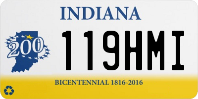 IN license plate 119HMI