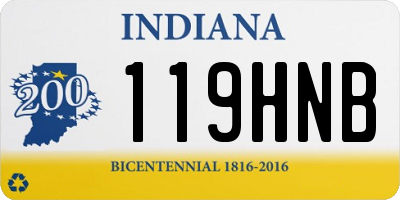 IN license plate 119HNB