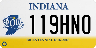 IN license plate 119HNO
