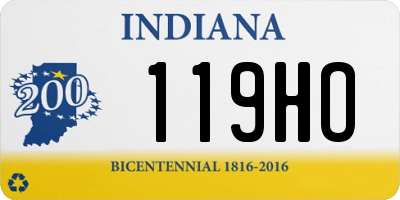 IN license plate 119HO