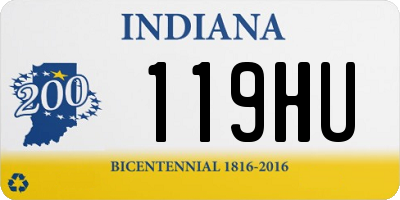 IN license plate 119HU