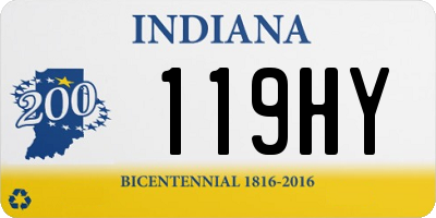 IN license plate 119HY