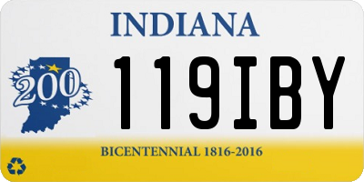 IN license plate 119IBY