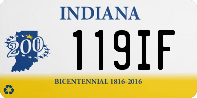 IN license plate 119IF