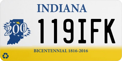 IN license plate 119IFK