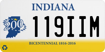 IN license plate 119IIM