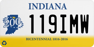 IN license plate 119IMW
