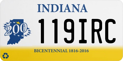 IN license plate 119IRC