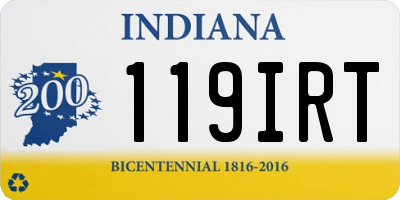 IN license plate 119IRT