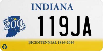 IN license plate 119JA