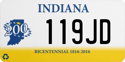 IN license plate 119JD