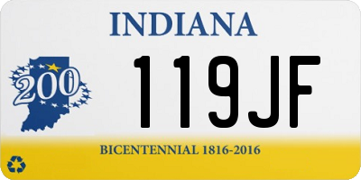 IN license plate 119JF