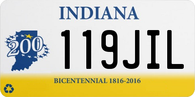 IN license plate 119JIL