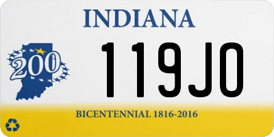 IN license plate 119JO