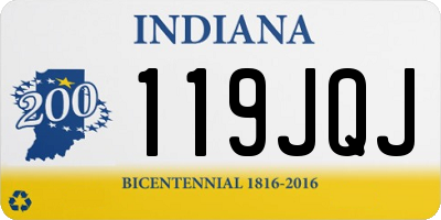 IN license plate 119JQJ
