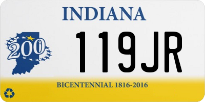 IN license plate 119JR