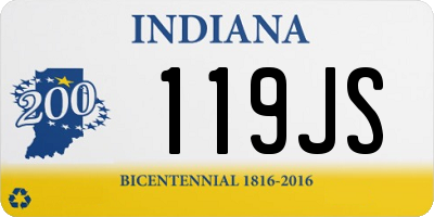 IN license plate 119JS