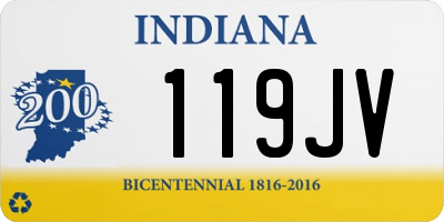 IN license plate 119JV