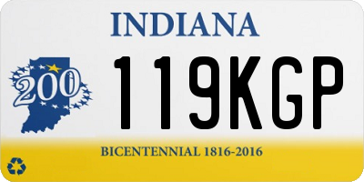 IN license plate 119KGP