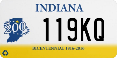 IN license plate 119KQ