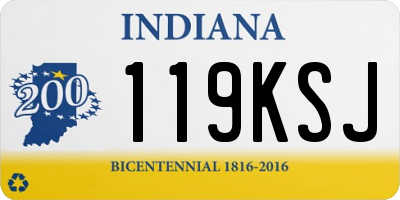 IN license plate 119KSJ