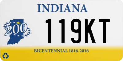 IN license plate 119KT