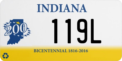 IN license plate 119L