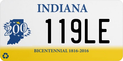 IN license plate 119LE
