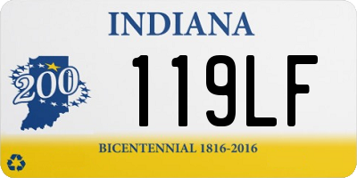 IN license plate 119LF
