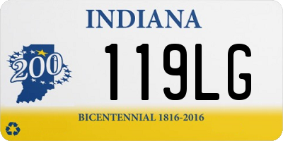 IN license plate 119LG