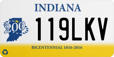 IN license plate 119LKV