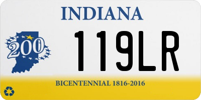 IN license plate 119LR