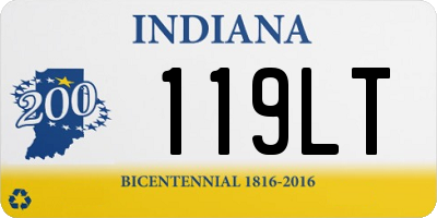 IN license plate 119LT