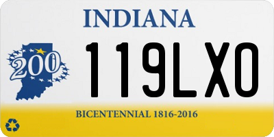 IN license plate 119LXO