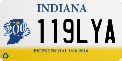 IN license plate 119LYA