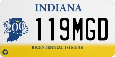 IN license plate 119MGD