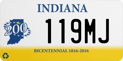 IN license plate 119MJ