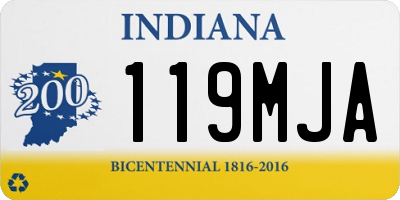 IN license plate 119MJA