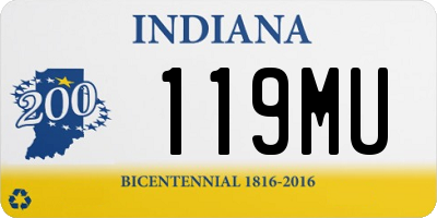 IN license plate 119MU