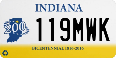 IN license plate 119MWK