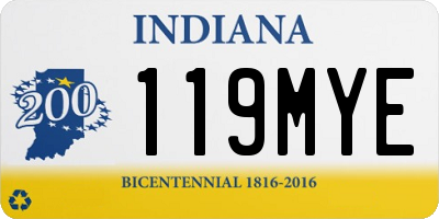 IN license plate 119MYE