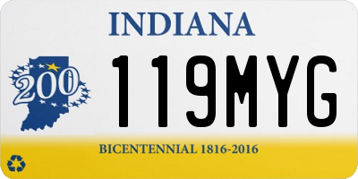IN license plate 119MYG