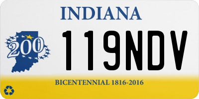 IN license plate 119NDV