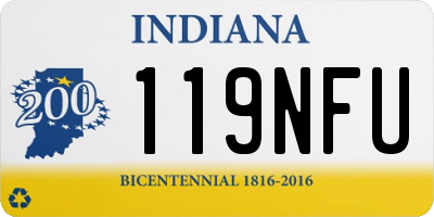 IN license plate 119NFU