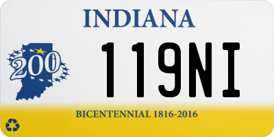 IN license plate 119NI